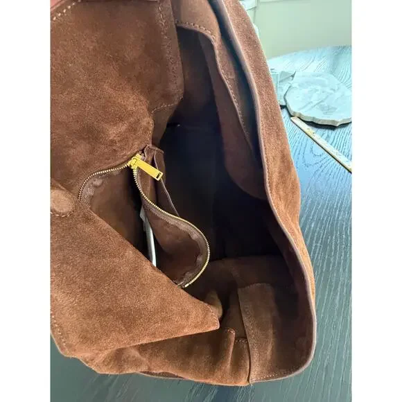 Quince NEW Italian Suede Slouchy Shoulder Bag, Color: Whiskey - Picture 9 of 9